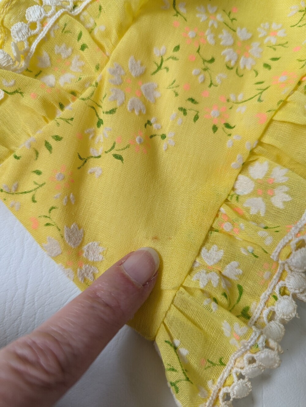 Vintage 70's Lorrie Deb Yellow Prarie Prom Maxi Ruffle Dress XS USA Union Made - Picture 16 of 17
